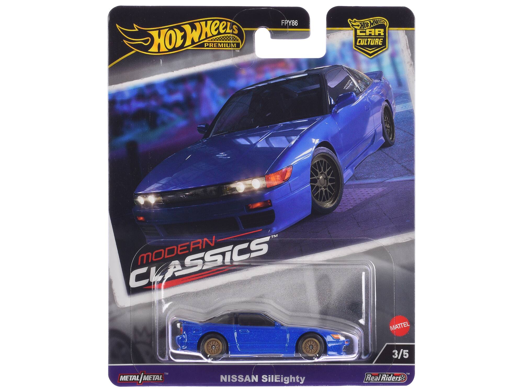 Nissan SilEighty "Modern Classics" Series Diecast Model Car by Hot Wheels - Blue Metallic