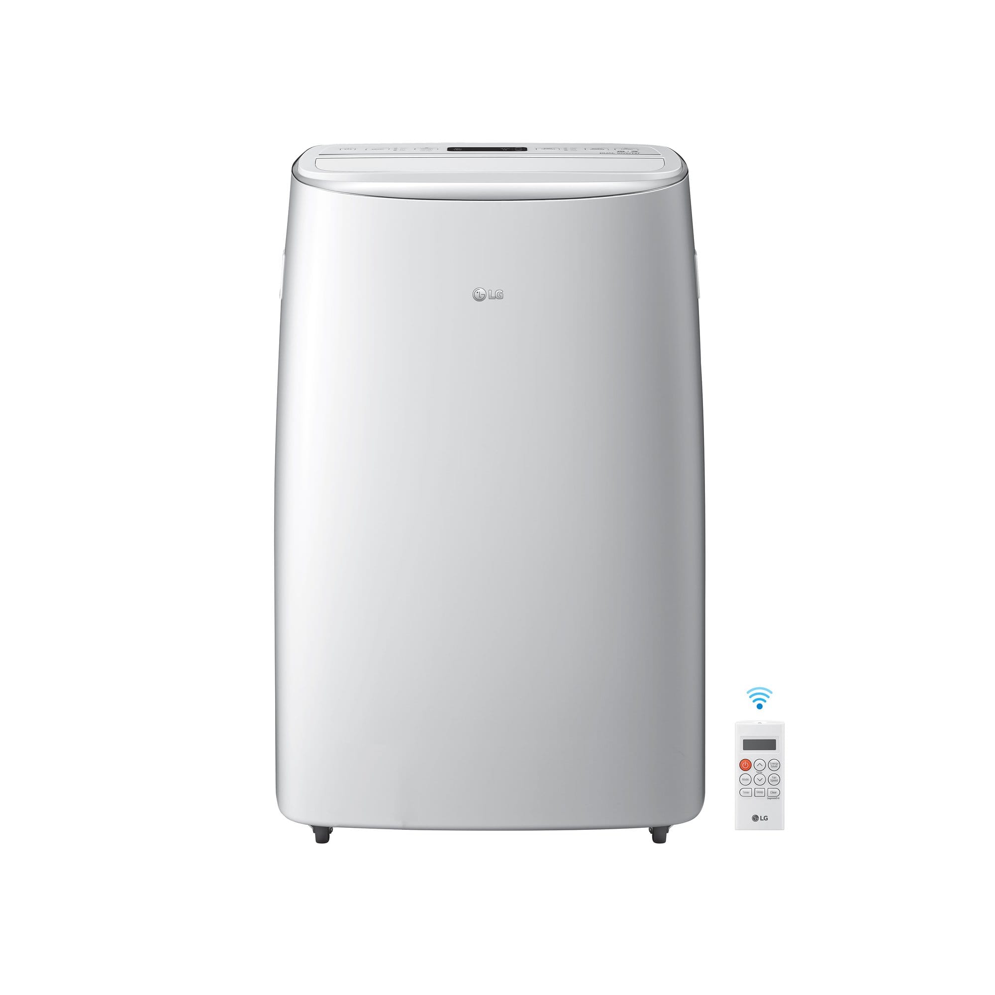 LG - 10,000 BTU Smart Portable Air Conditioner - White - Front_Zoom