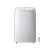 Front. LG - 115V Dual Inverter Portable Air Conditioner with Wi-Fi Control in White for Rooms up to 450 Sq. Ft. - White.