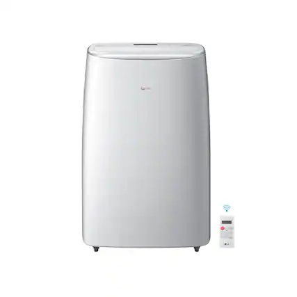 Front. LG - 10,000 BTU Smart Portable Air Conditioner - White.