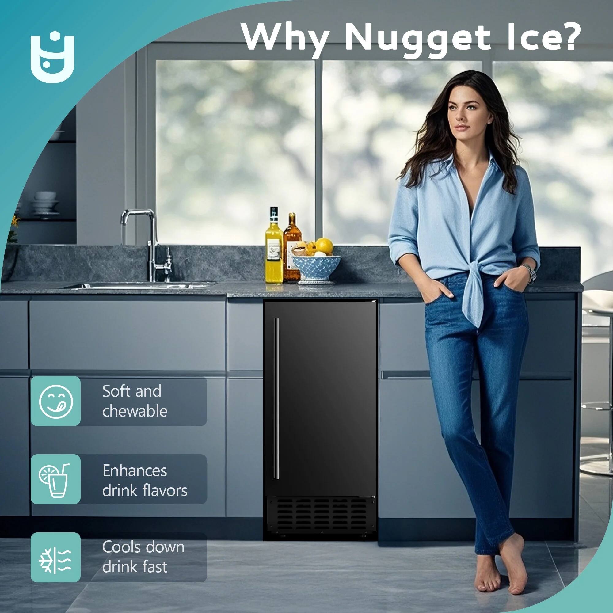 Why Nugget Ice?

- Soft and chewable
- Enhances drink flavors
- Cools down drink fast