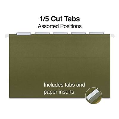 1/5 Cut Tabs  
Assorted Positions  

Includes tabs and paper inserts