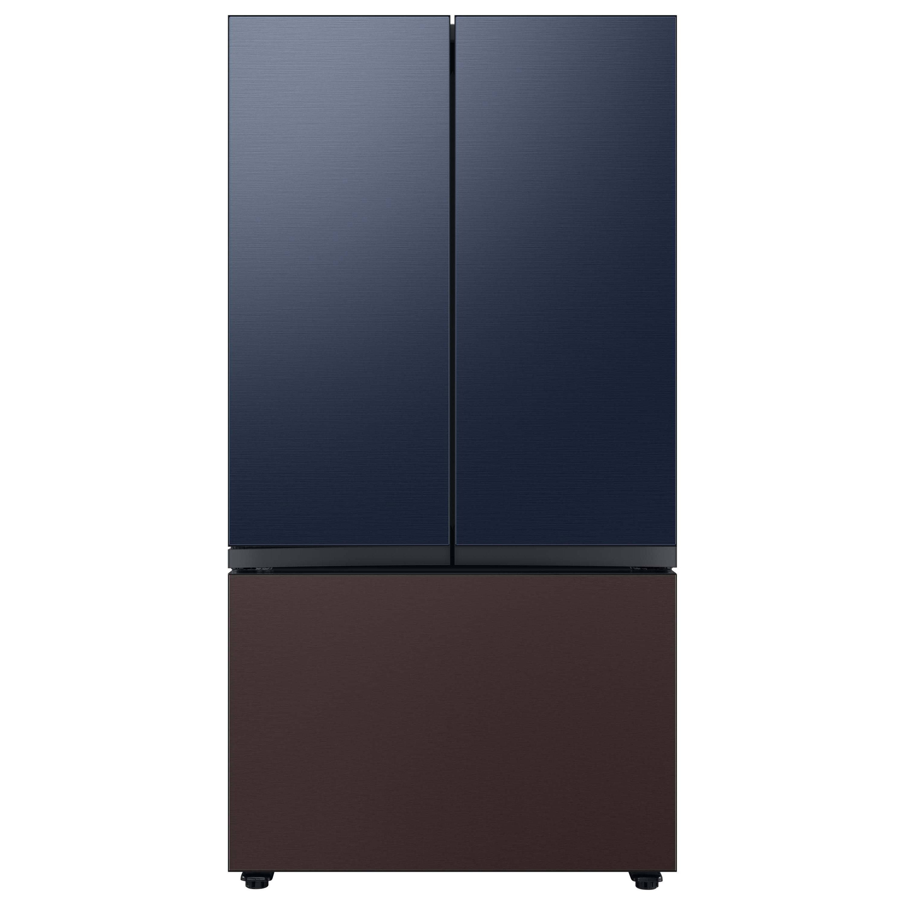 Alt View 15. Samsung - Bespoke 3-Door French Door Refrigerator Panel - Bottom Panel - Tuscan Steel.