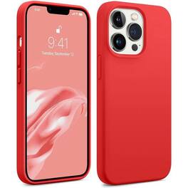Entronix - Liquid Silicone Case for iPhone 12 Pro Max - Enhanced Protection and Comfort - Red