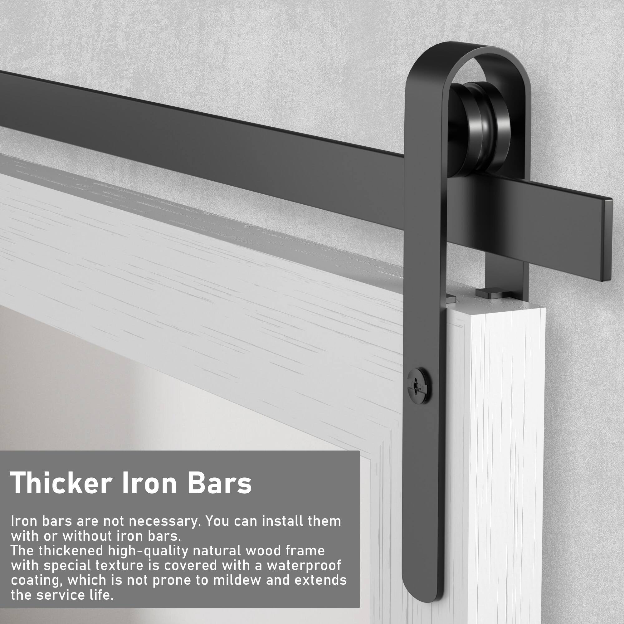 Thicker Iron Bars

Iron bars are not necessary. You can install them with or without iron bars. The thickened high-quality natural wood frame with special texture is covered with a waterproof coating, which is not prone to mildew and extends the service life.