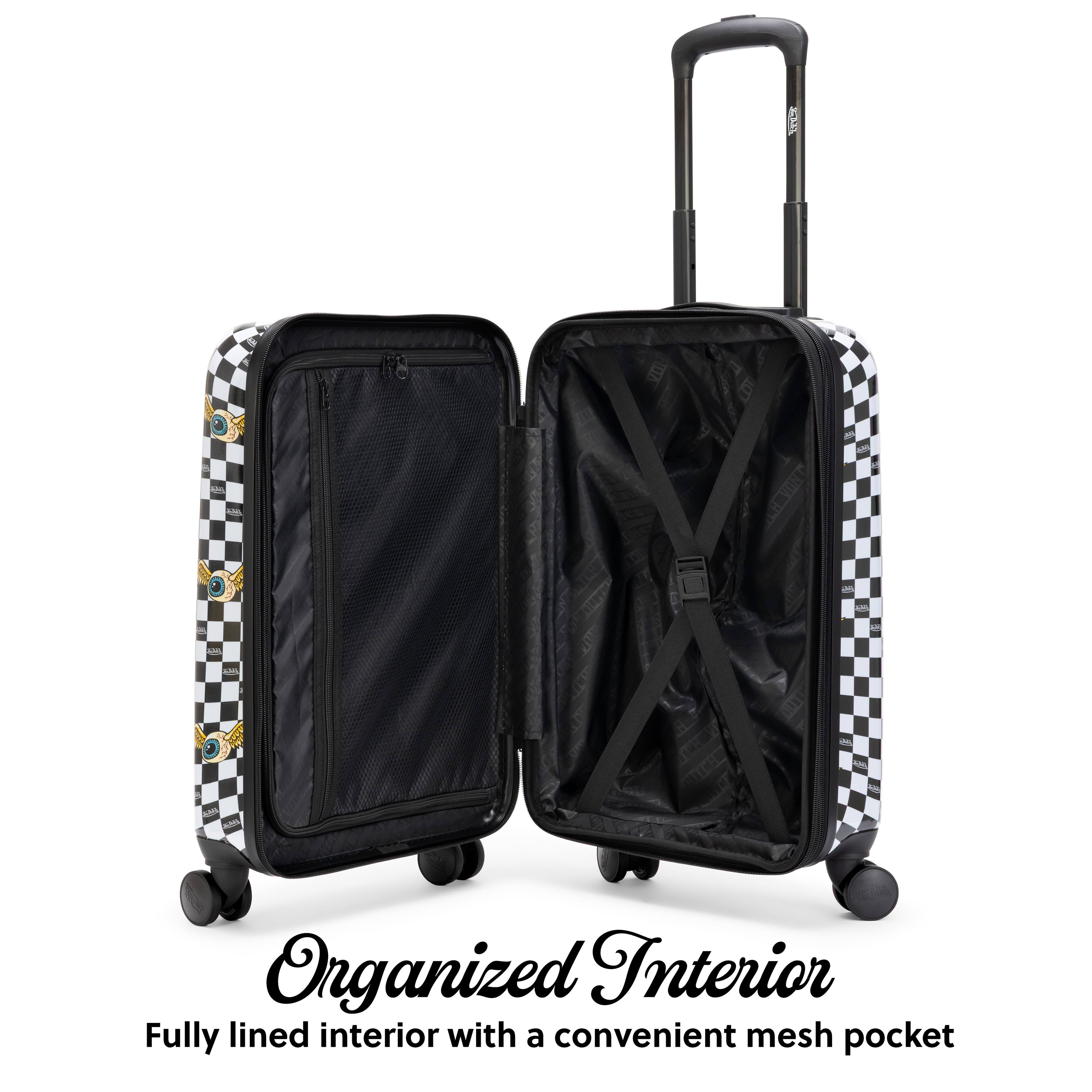 L - - - An organized Interior Fully lined interior with a convenient mesh pocket