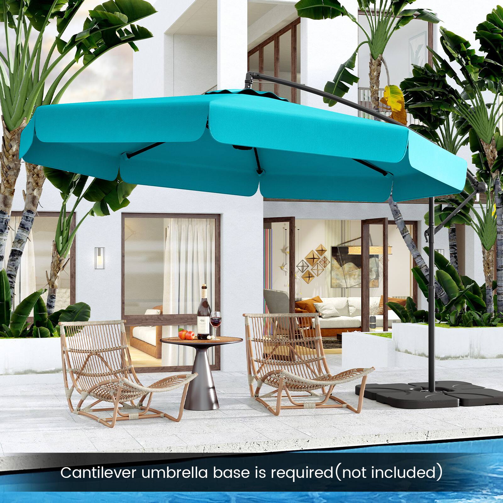 Cantilever umbrella base is required (not included)