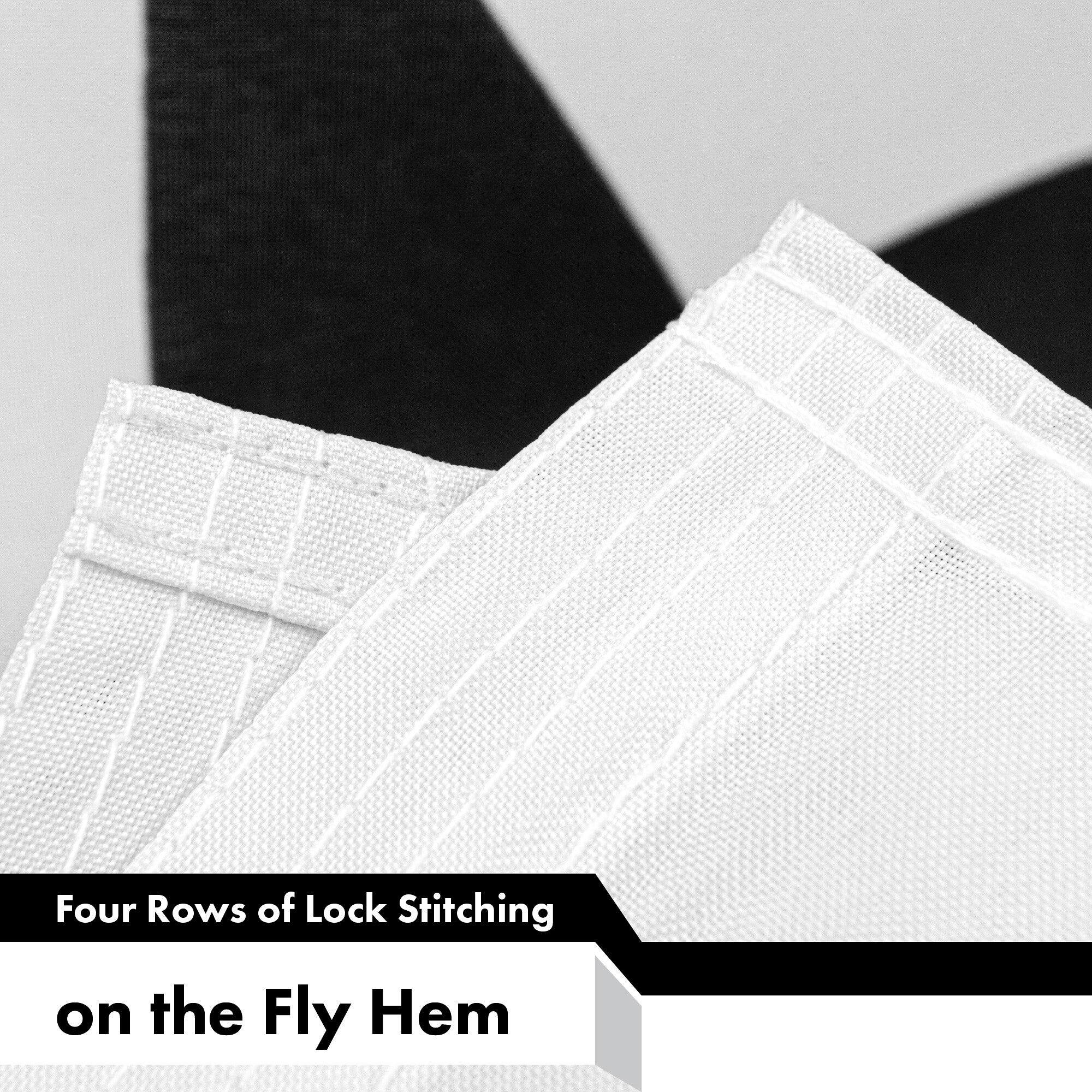 Four Rows of Lock Stitching on the Fly Hem