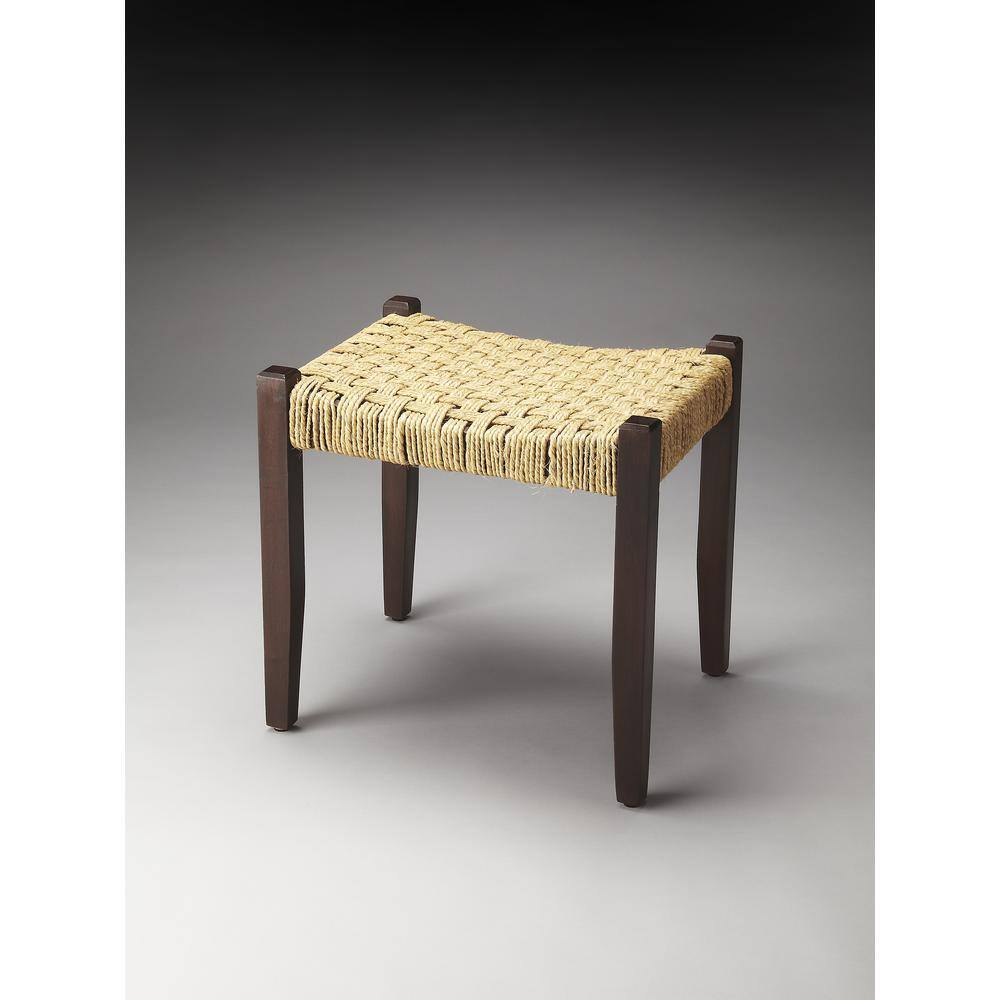 Left. Butler Specialty - Garner Woven Jute Stool - Multi-Color.
