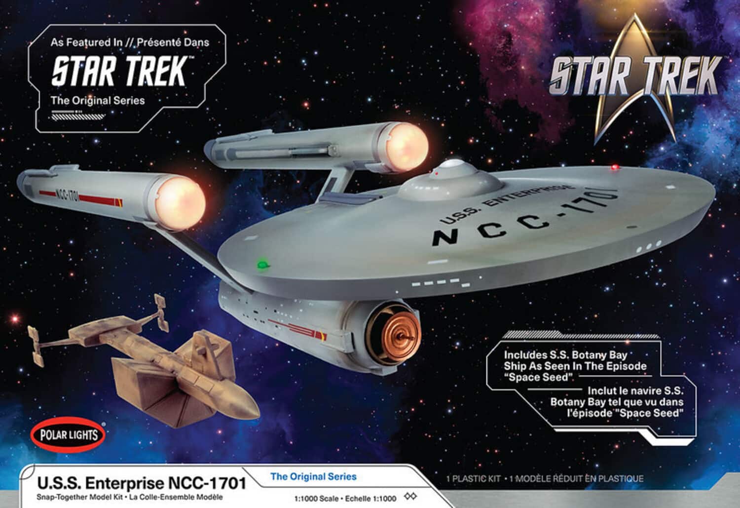 PopMarket - Star Trek: The Original Series U.S.S. Enterprise NCC1701 Polar Lights Model Kit - COLLECTIBLES - Multicolor