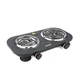 Brentwood - Electric 1500W Double Burner - Black