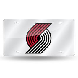 Rico Industries - Portland Trail Blazers NBA Mirrored Laser Cut License Plate Laser Tag - Multi