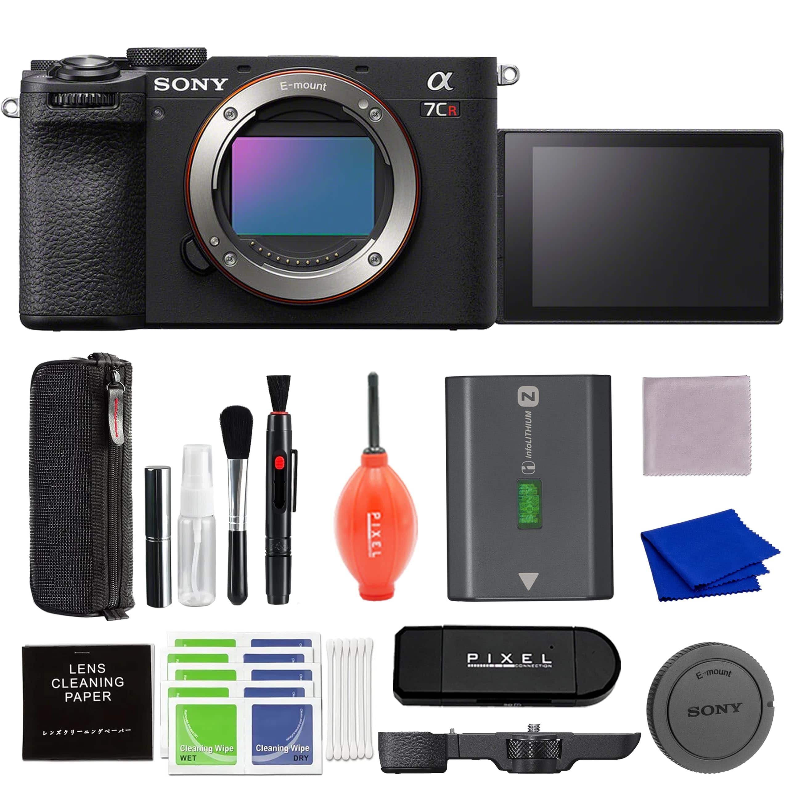 Sony - Alpha a7CR Full-Frame Interchangeable Lens Camera Body Black Bundle with Card Reader + More price history on PriceWatchPro