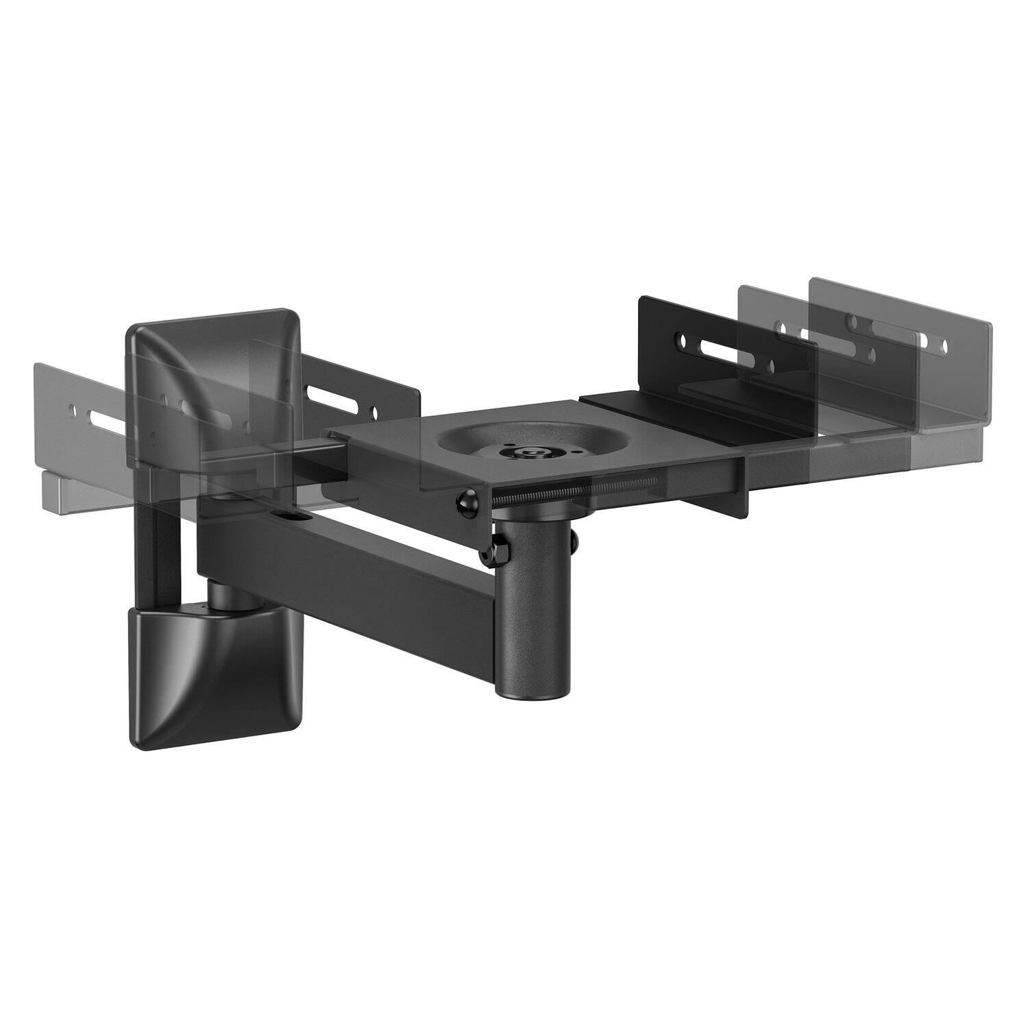 Back. Peerless-AV - Adjustable Bookshelf Speaker Wall Mount, 55 lb Capacity, Pair - Multicolor.
