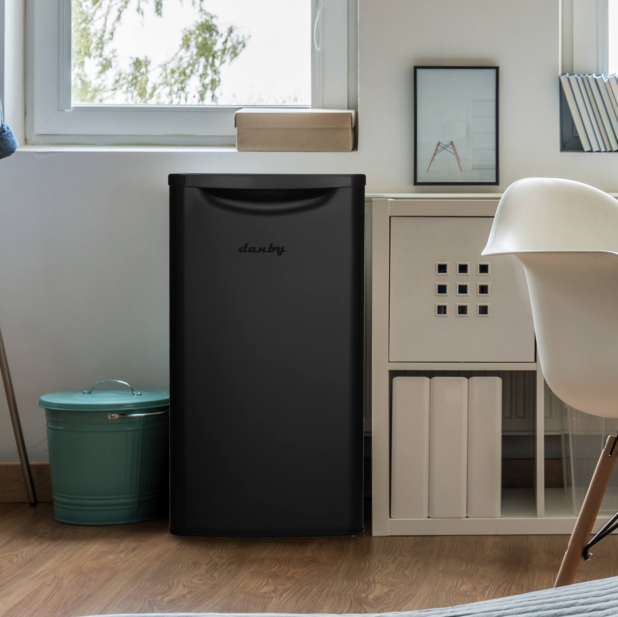 Alt View 1. Danby - 3.3 cu. ft. Contemporary Classic Compact Fridge - Matte Black - Matte Black.