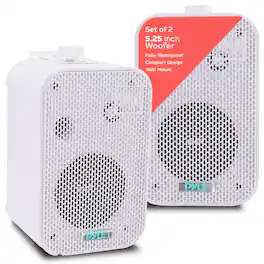 PYLE - Indoor / Outdoor Waterproof Speaker System - Black