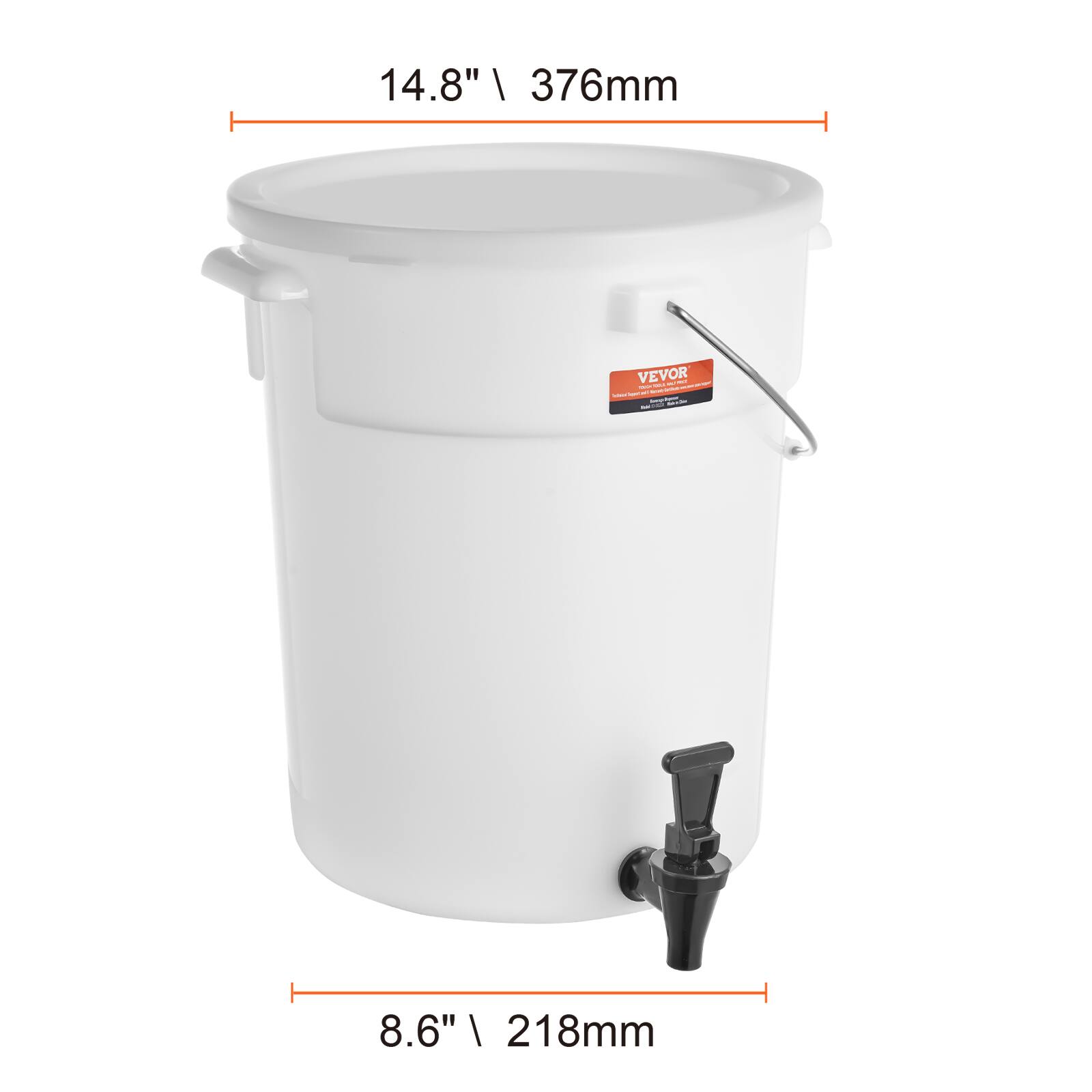 14.8" | 376mm  
8.6" | 218mm