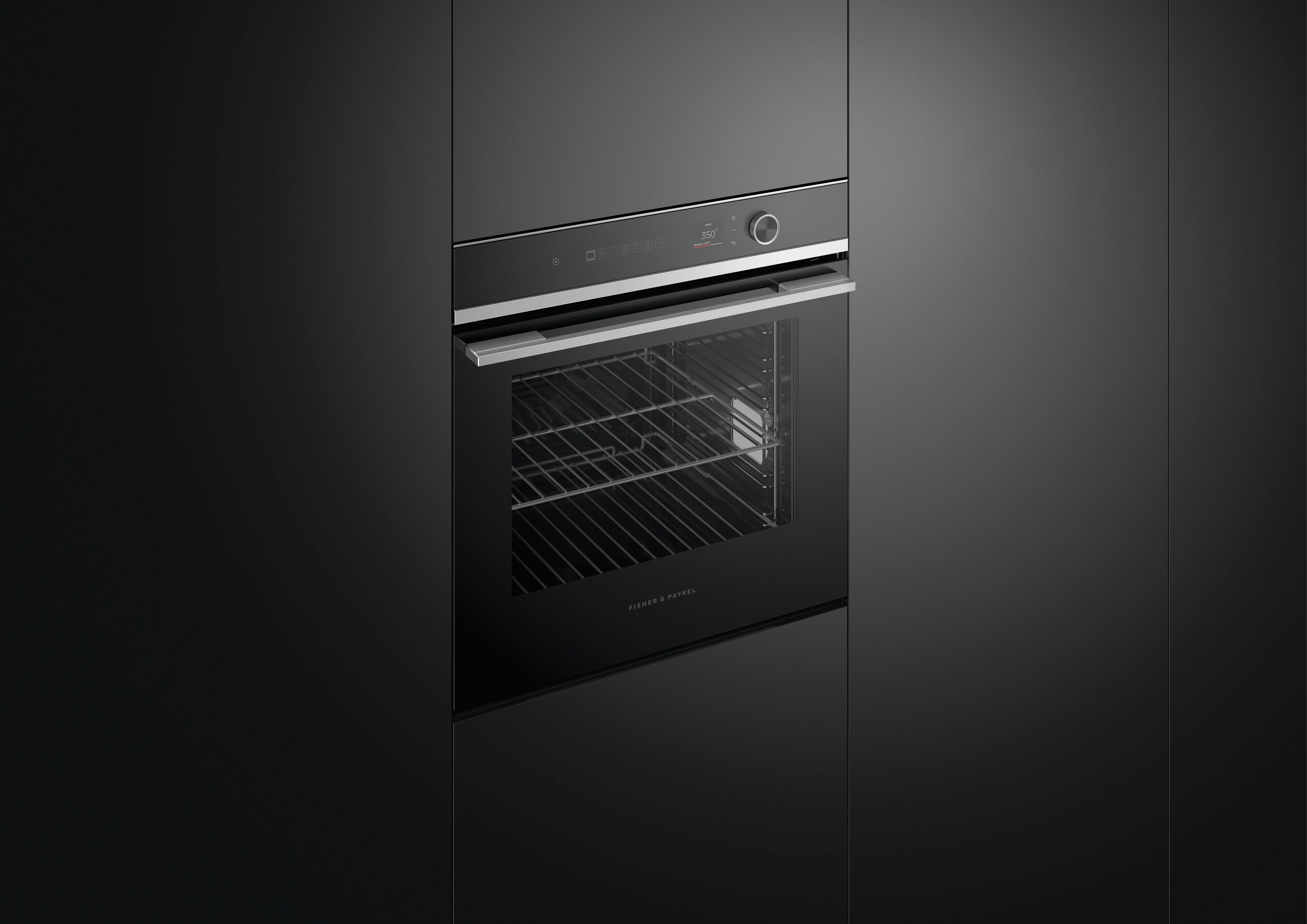 Alt View 13. Fisher & Paykel - 24-in Built-In Single Electric Convection Wall Oven - Stainless Steel.
