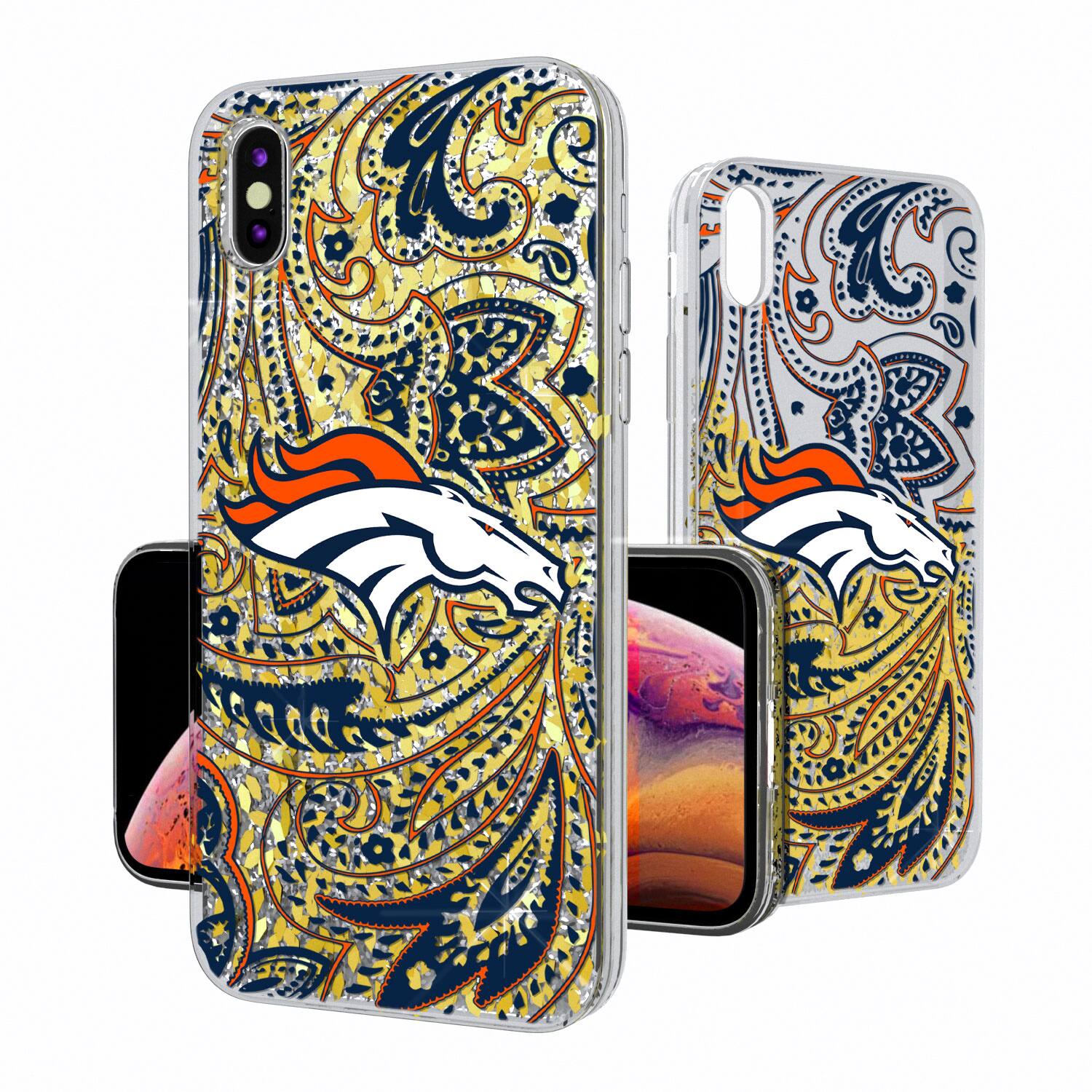 Alt View 1. Keyscaper - iPhone Paisley Design Glitter Case - 16 Pro - Multicolor.