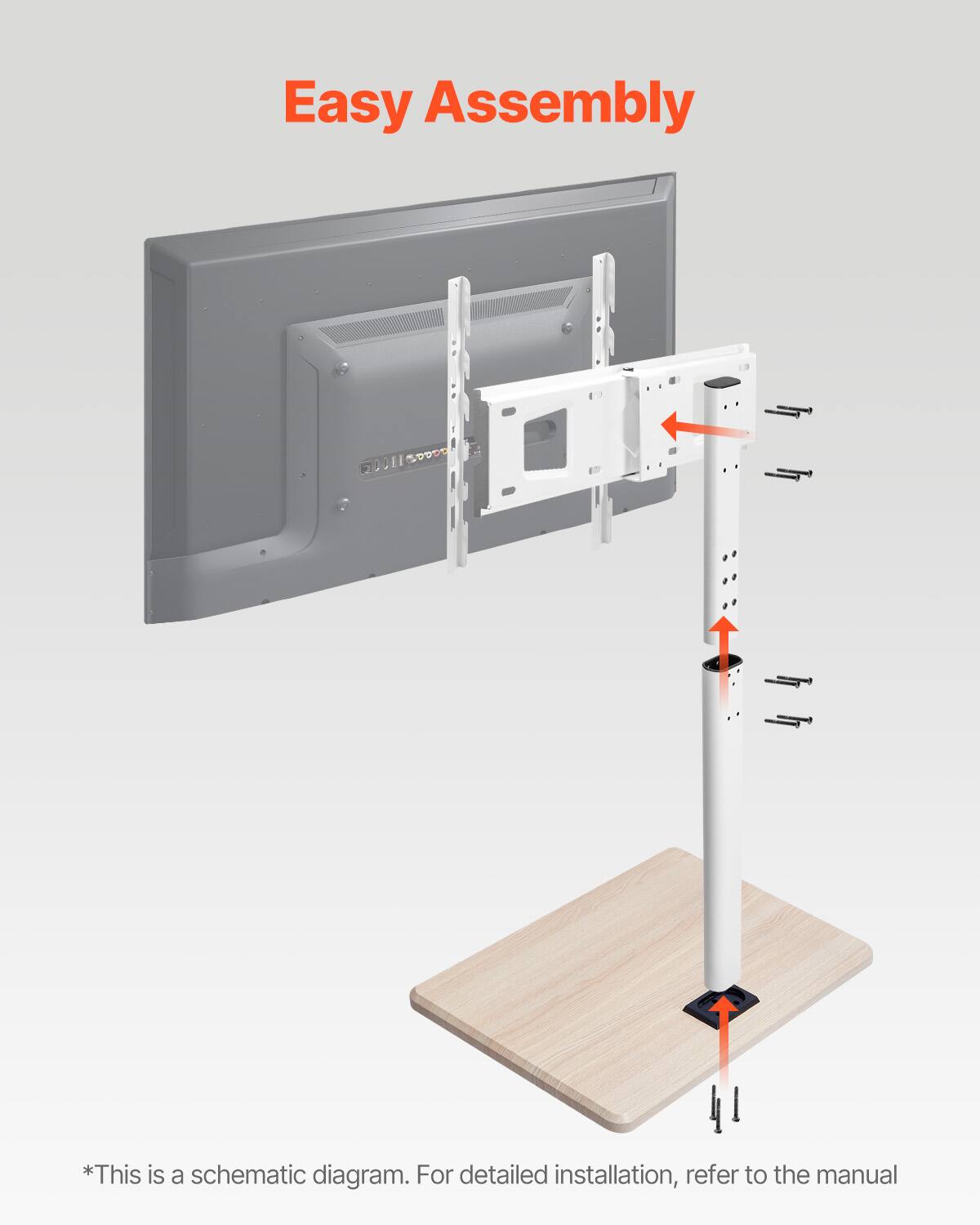Easy Assembly
*This is a schematic diagram. For detailed installation, refer to the manual