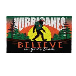 Evergreen Enterprises - Miami Hurricanes 28" x 16" Bigfoot Believe in Your Team Turf Door Mat - Multicolor