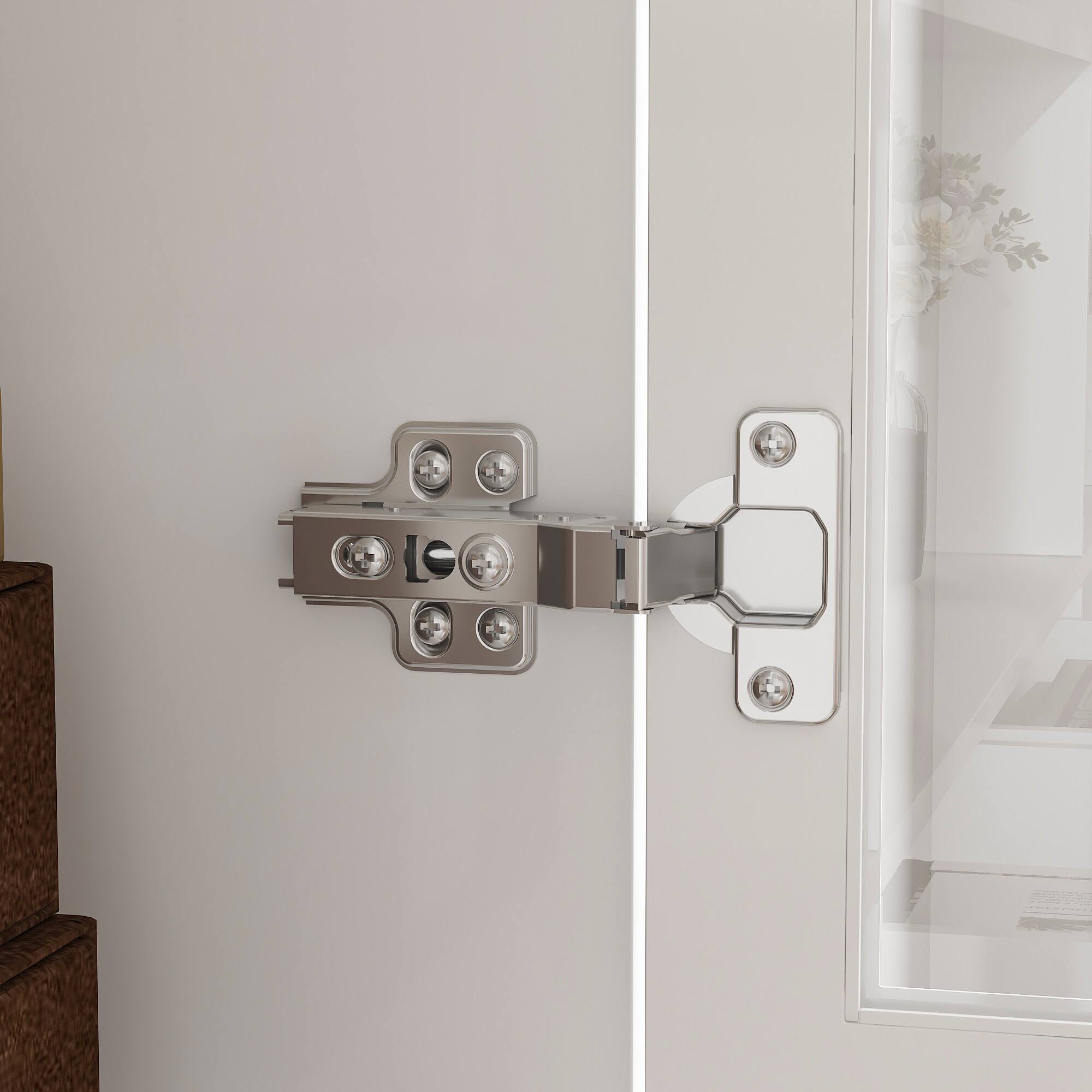 Alt View 5. FUFU & GAGA - FUFU&GAGA Glass-Door Kitchen Sideboard: Adjustable Shelves & Drawers for Dining Pantry Storage - White.