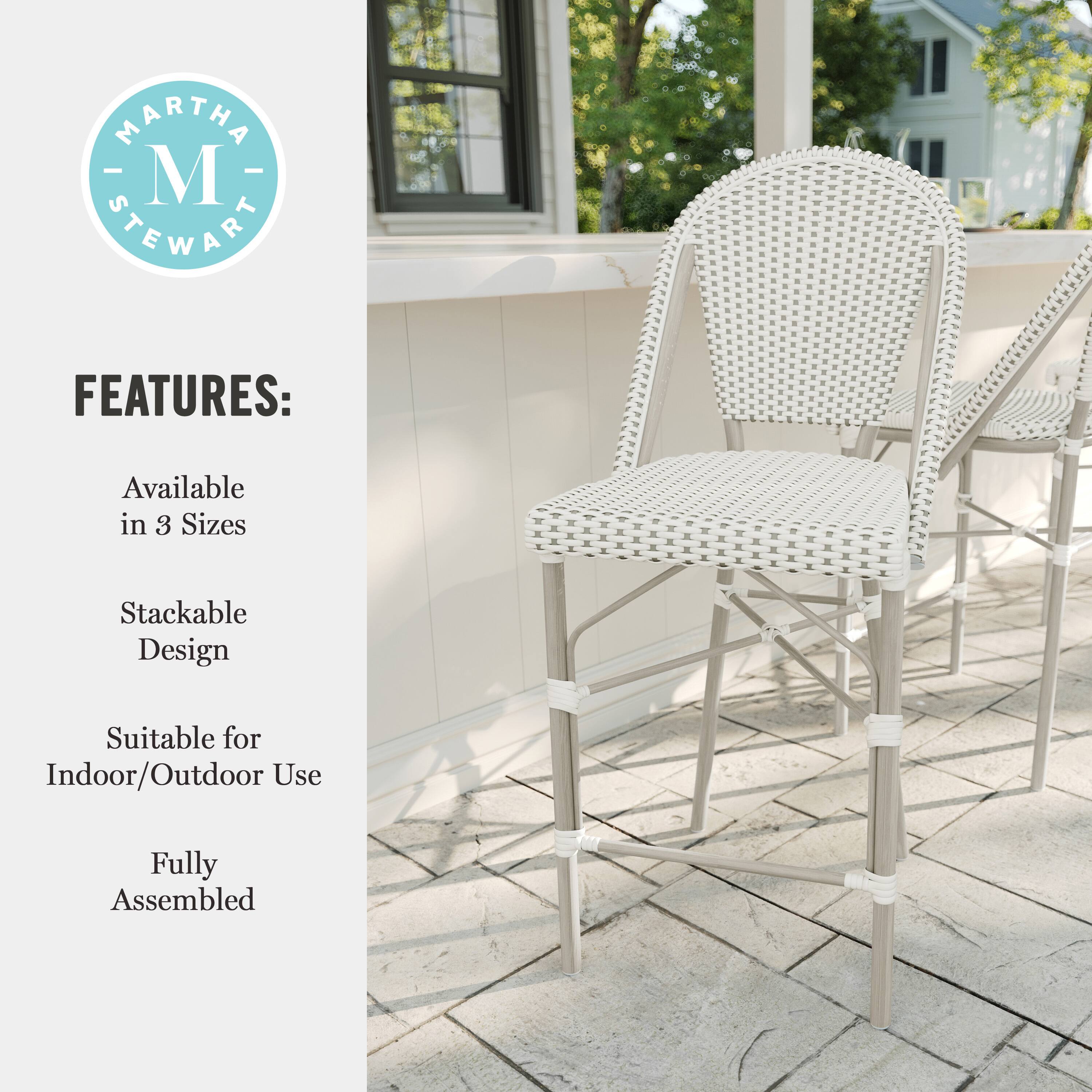 MARTHA STEWART FEATURES: Available in 3 Sizes, Stackable Design, Suitable for Indoor/Outdoor Use, Fully Assembled.