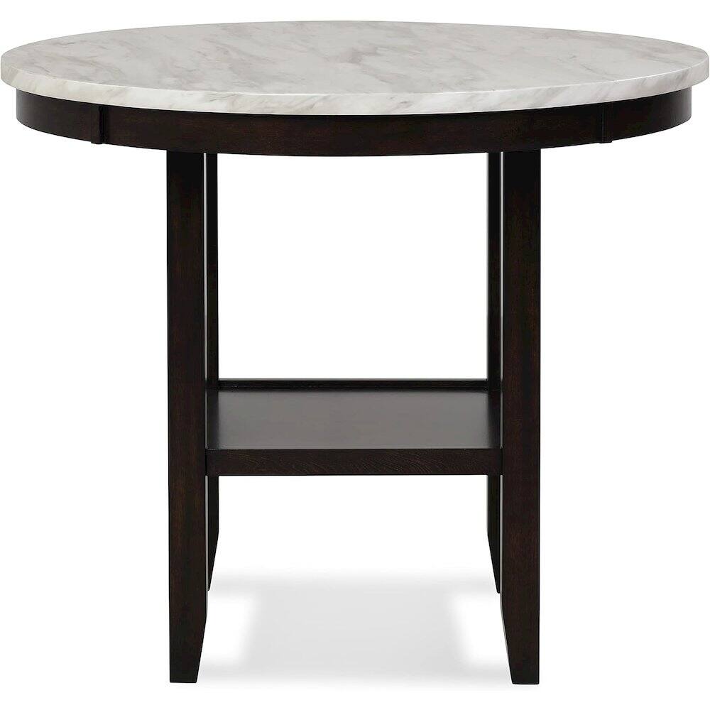 Front. New Classic Furniture - Furniture Celeste Round Wood Counter Table in Espresso - Espresso.