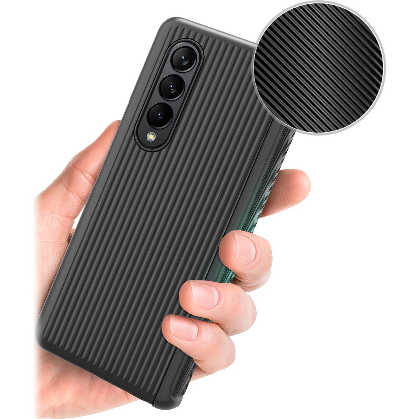 Alt View 13. SaharaCase - GRIP Series Case for Samsung Galaxy Z Fold4 - Black.