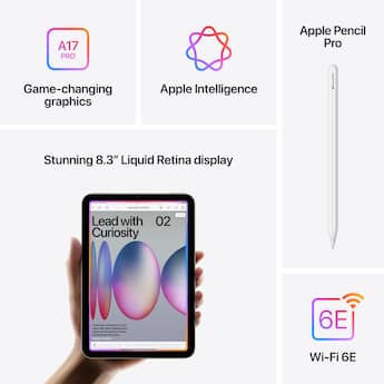 Apple iPad mini (A17 Pro chip) Built for Apple Intelligence Wi Fi Apple iPad mini (A17 Pro chip) Built for Apple Intelligence Wi Fi
