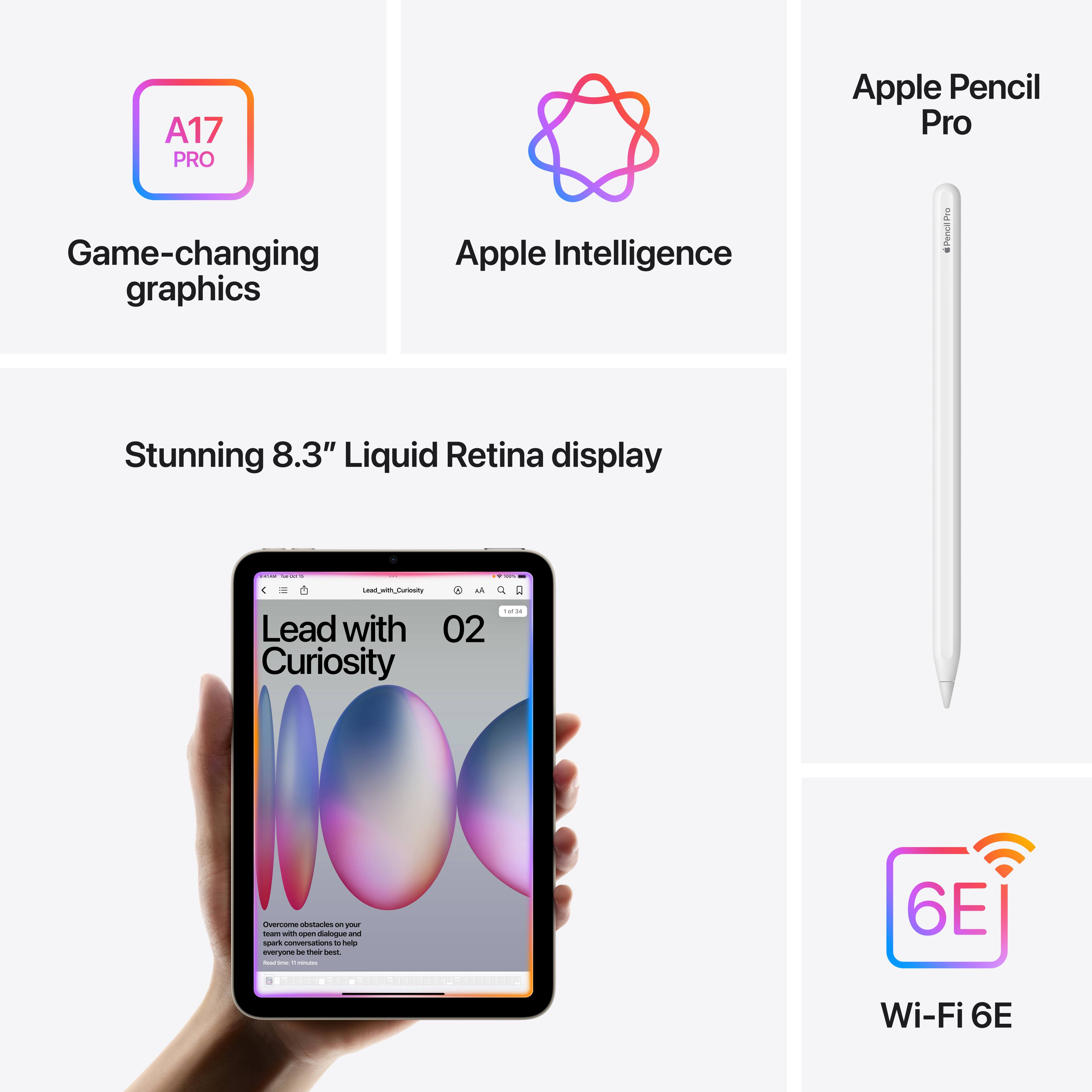 Apple IPad Mini A17 Pro Chip Built For Apple Intelligence Wi Fi 128GB Apple IPad Mini A17 Pro Chip Built For Apple Intelligence Wi Fi 128GB