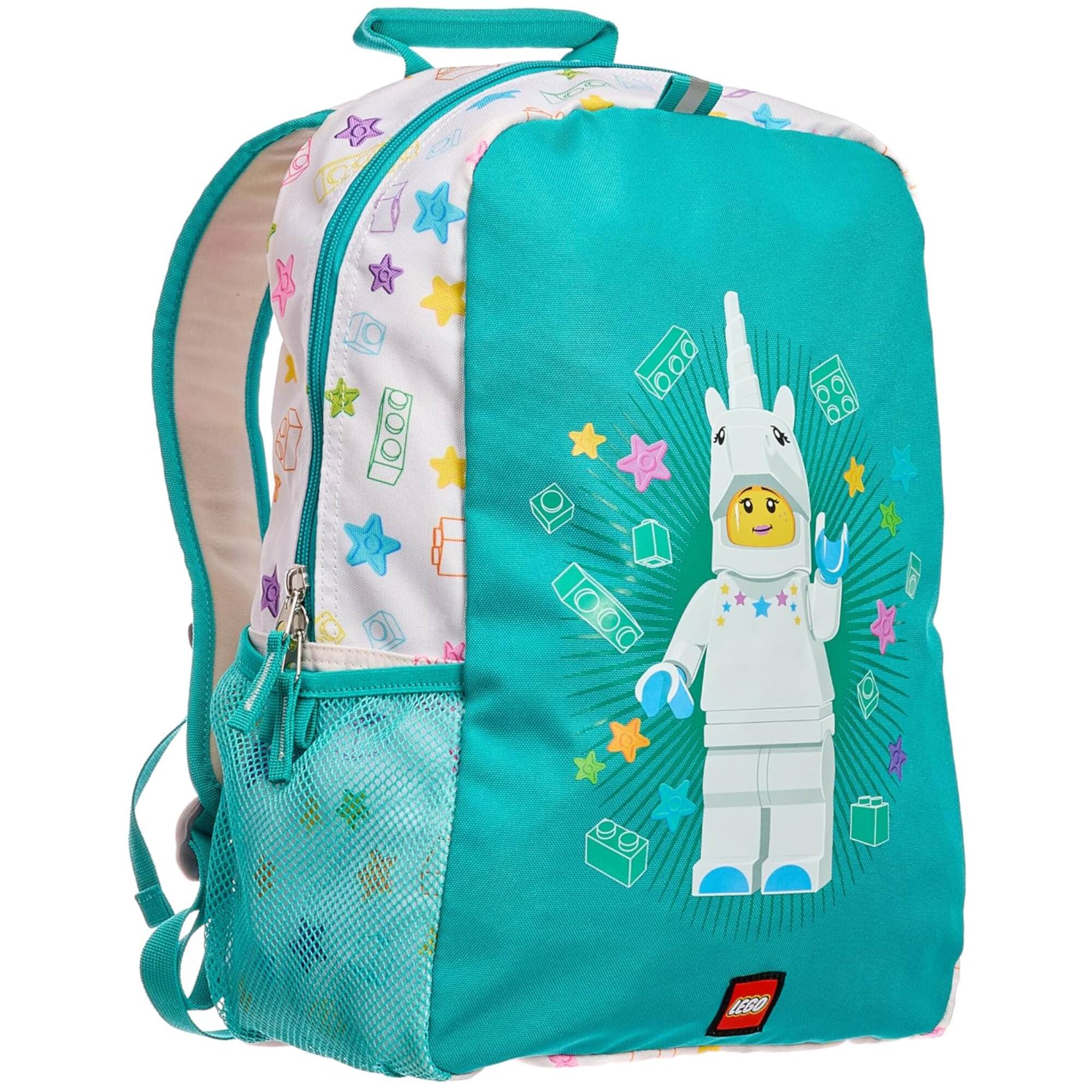 Front. LEGO - LEGO Iconic Unicorn Girl Kids School Backpack for Travel, On-the-Go, Back to School, with Adjustable Padded Straps - Multicolored.