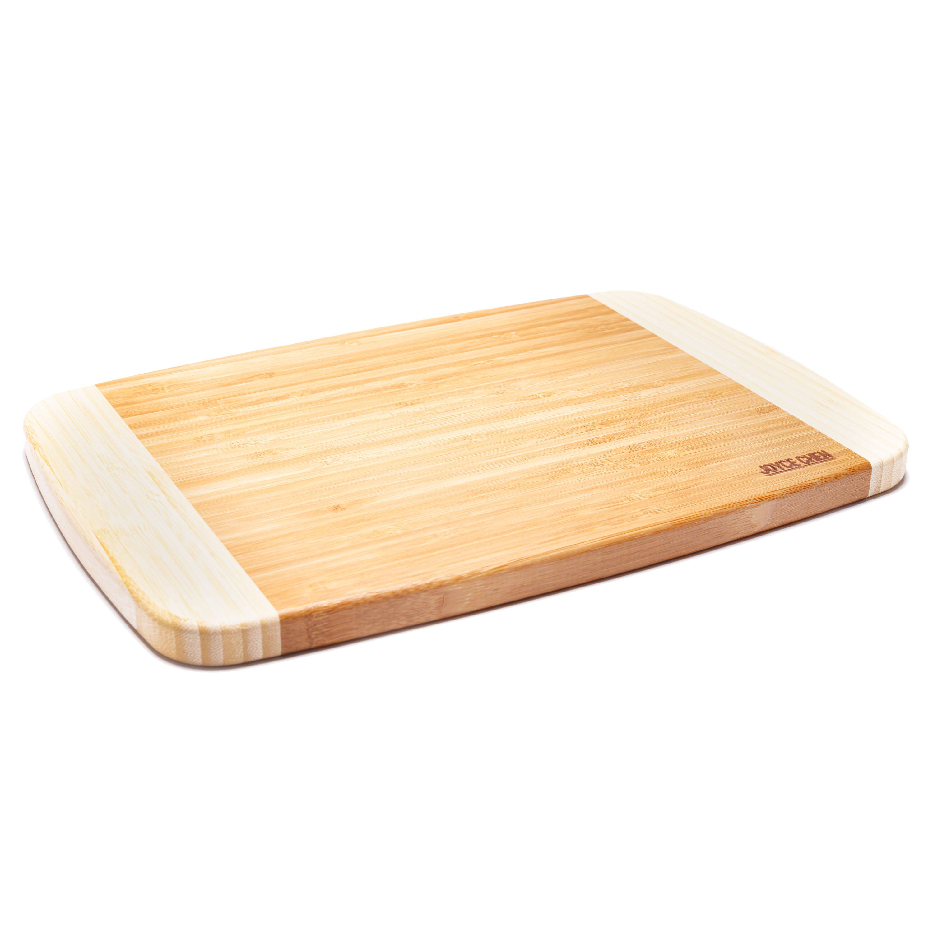 Escali - Joyce Chen Large Burnished Bamboo Cutting Board, 10x15-Inch - Natural