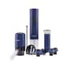 Ivation - All-in-One Wine Gift Set - Wine Accessory Kit with Automatic Electric Bottle Opener & More - Black and Navy Blue