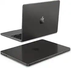 Front. Fintie - Hard Shell Case for MacBook Air 13.6 Inch M2 M3 M4 M5 Chip A3449 A3240 A3113 A2681 (2022-2026 Release) Snap On Cover - Frost Black.