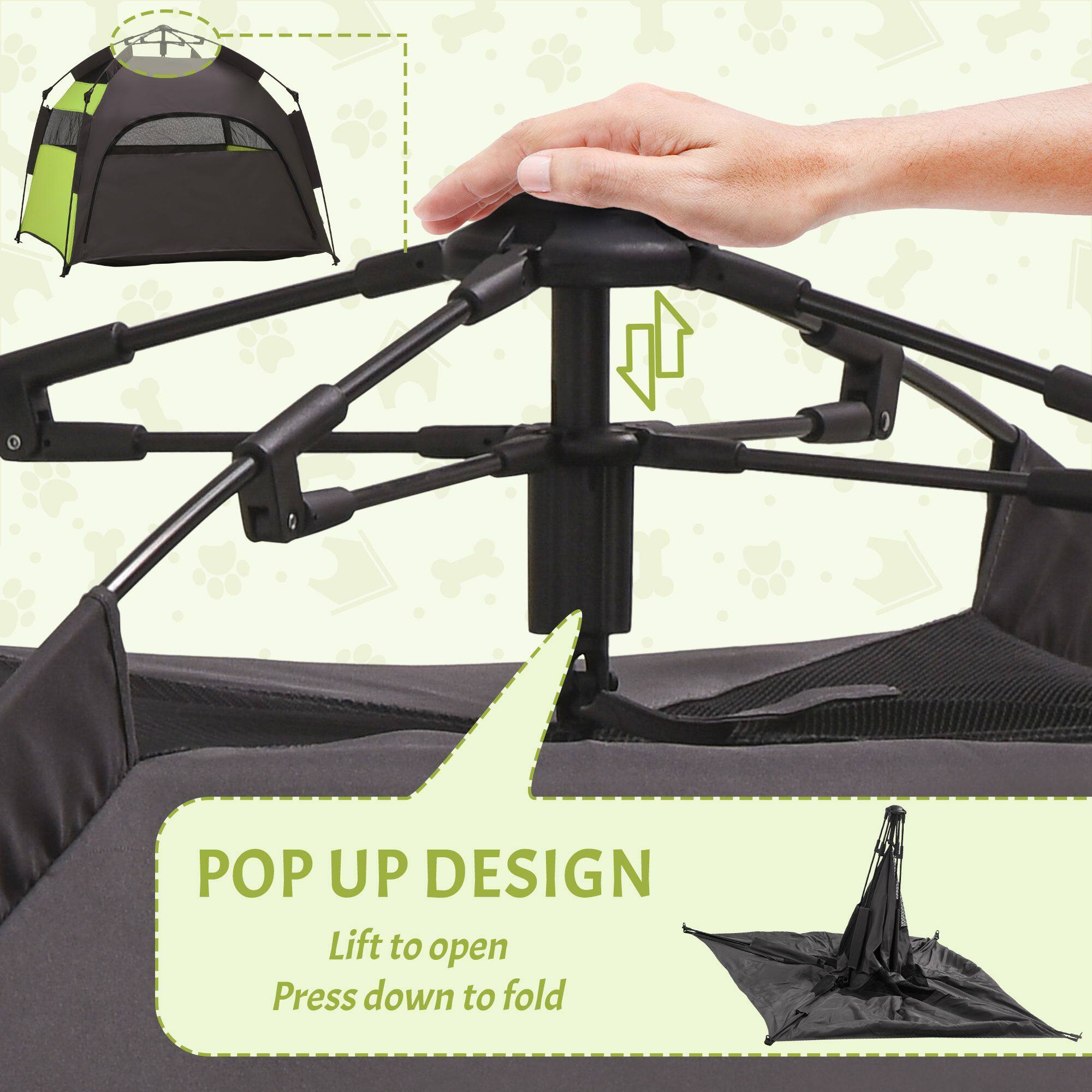 POP UP DESIGN  
Lift to open  
Press down to fold