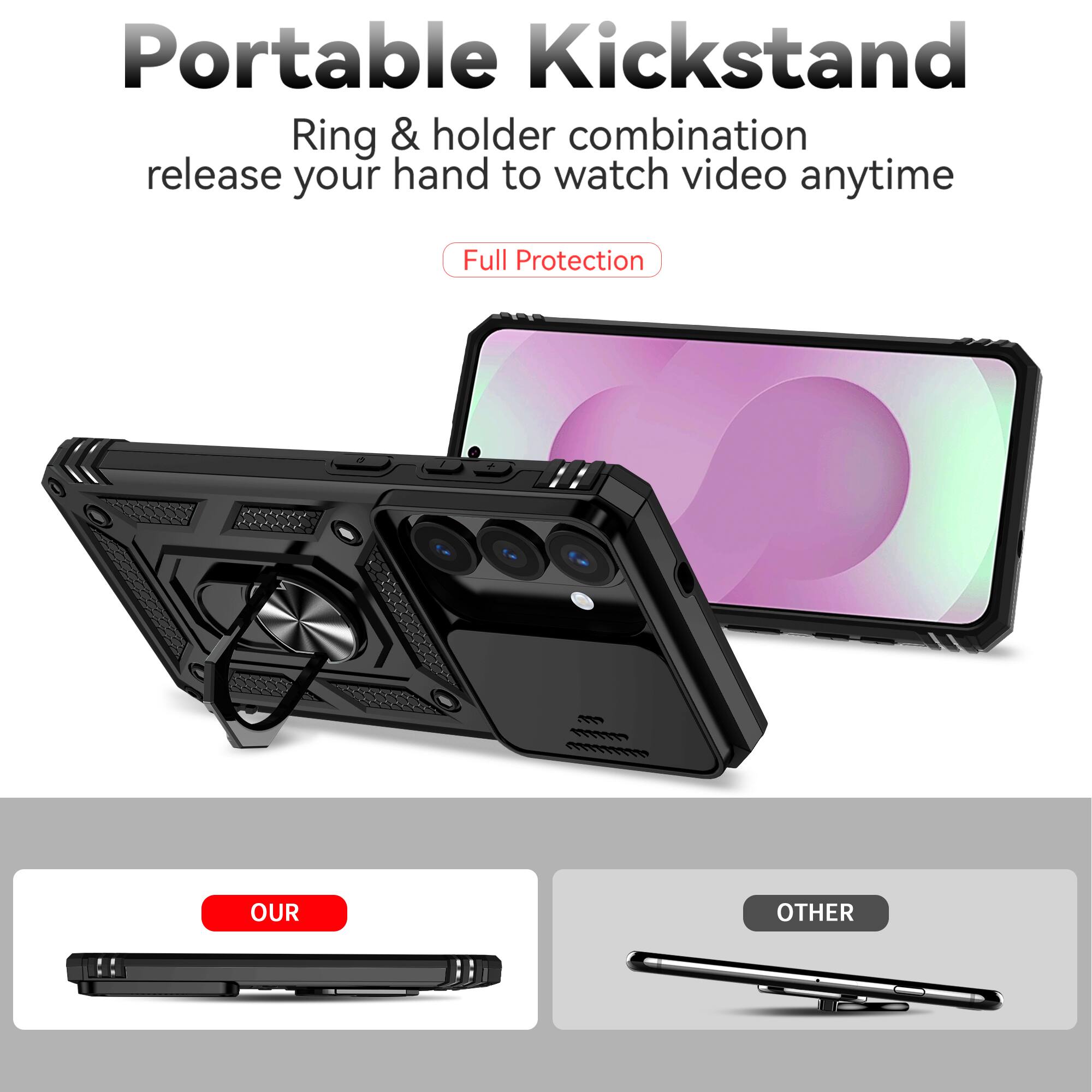 Portable Kickstand  
Ring & holder combination release your hand to watch video anytime  
Full Protection  

OUR  
OTHER