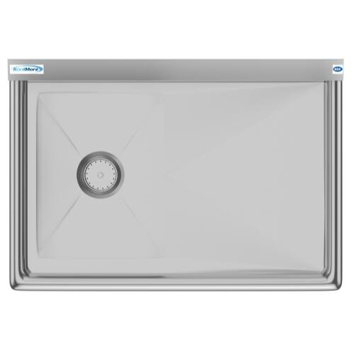 Alt View 1. Koolmore - 31 in. One Compartment Stainless Steel  Sink with Drainboard, Bowl Size 12" x 16" x 10" SA121610-16R3. - Stainless Steel.