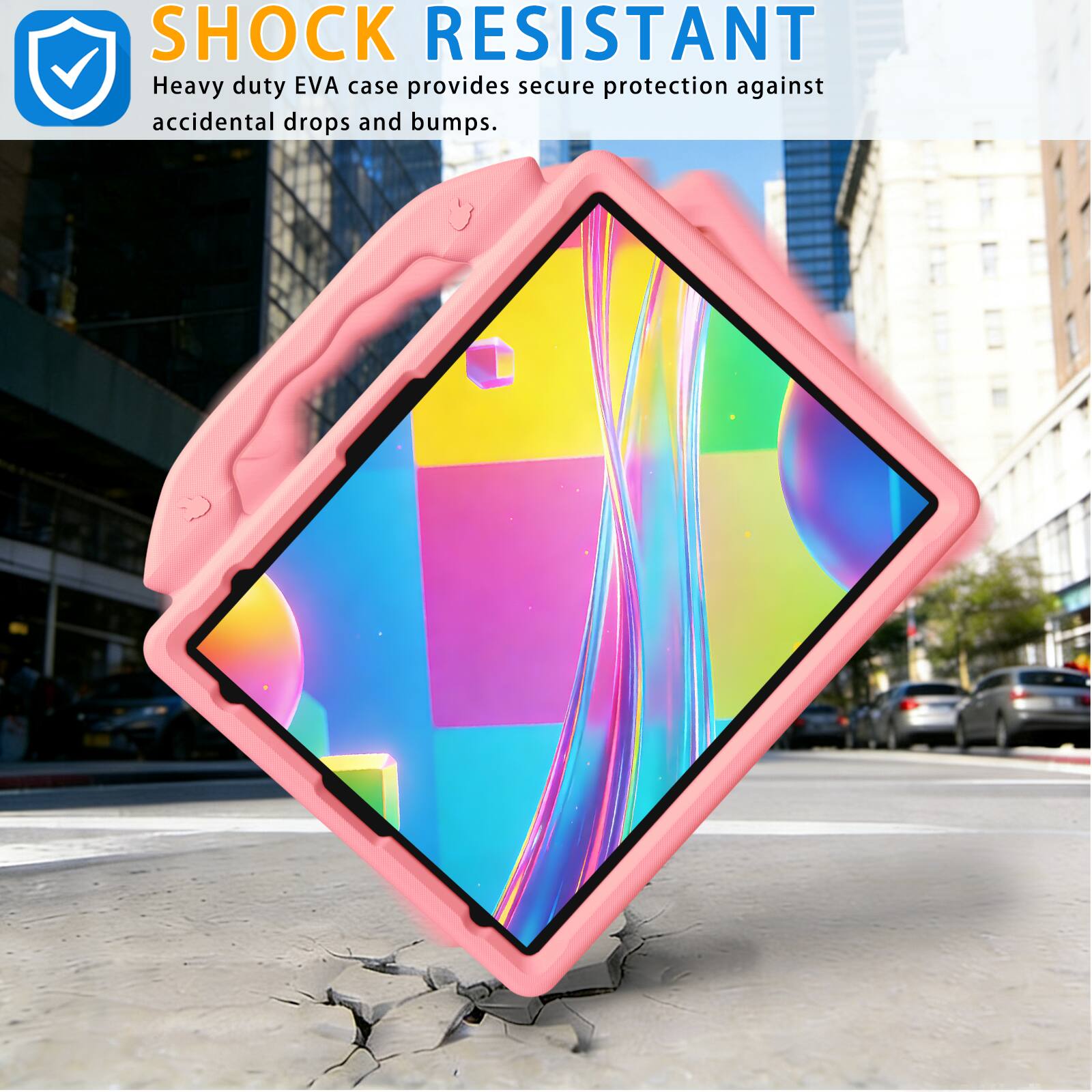SHOCK RESISTANT  
Heavy duty EVA case provides secure protection against accidental drops and bumps.