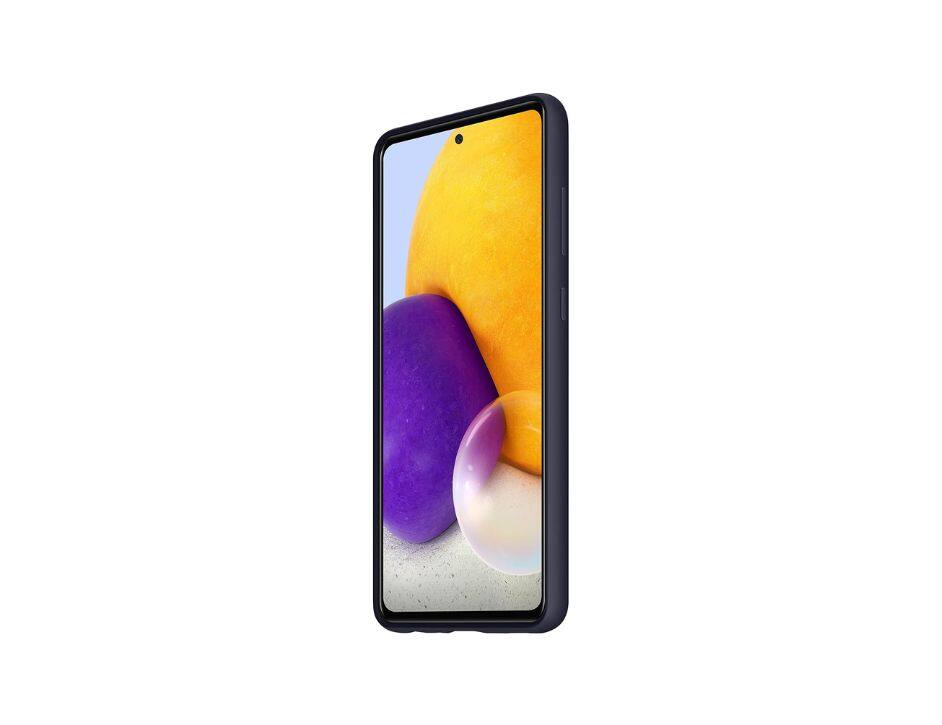 Back. Samsung - Samsung Galaxy A72 Silicone Cover I Color: Black - Black.