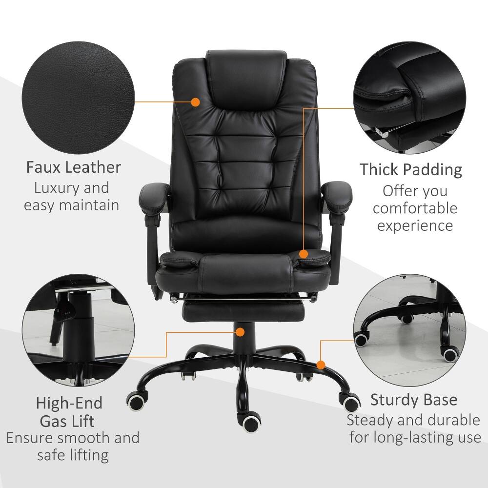 Faux Leather Luxury and easy maintain  
Thick Padding Offer you comfortable experience  
High-End Gas Lift Ensure smooth and safe lifting  
Sturdy Base Steady and durable for long-lasting use