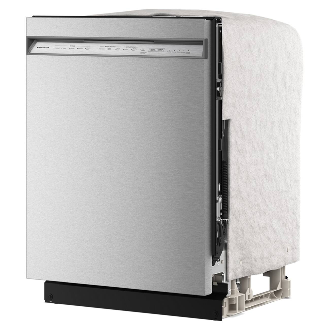 Alt View 8. KitchenAid - 24 inch Front Control Built-In Tub Dishwasher with Third Level Jet Rack and 41 dBA - Stainless Steel - PrintShield Stainless.