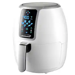 Brentwood - Small 1400 Watt 4 Quart Electric Digital Air Fryer with Temperature Control - White