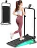 Front. Akluer - RJ401 Non-Electric Treadmill w/ 5% Incline, Anti-Slip Belt, Compact Foldable Motorless Treadmill for Small Home/Gym Use - Black.