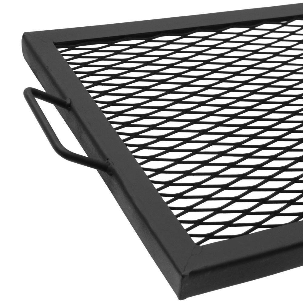Alt View 7. Sunnydaze - 40 in Steel X-Marks Fire Pit Cooking Grill with Handles - Black.