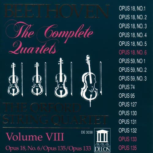 Orford String Quartet - Complete Quartets 8  - COMPACT DISCS