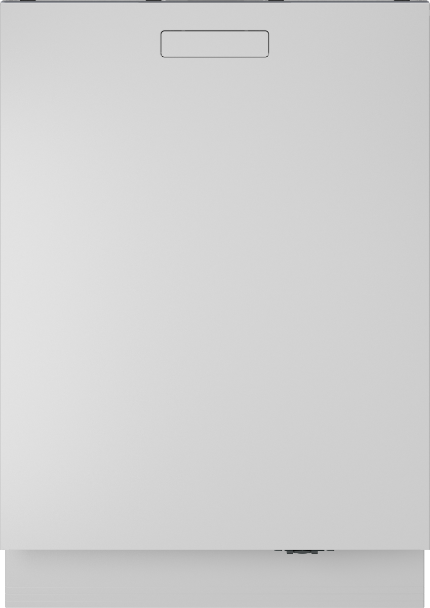 Left. Asko - 24" Fully Integrated Dishwasher, White, Pocket Handle, 14 Place Settings, 42 dBA - White.