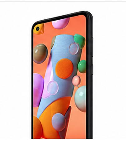 Angle. Samsung - Samsung Galaxy A11 32GB (Unlocked) T-Mobile – Black - Black.