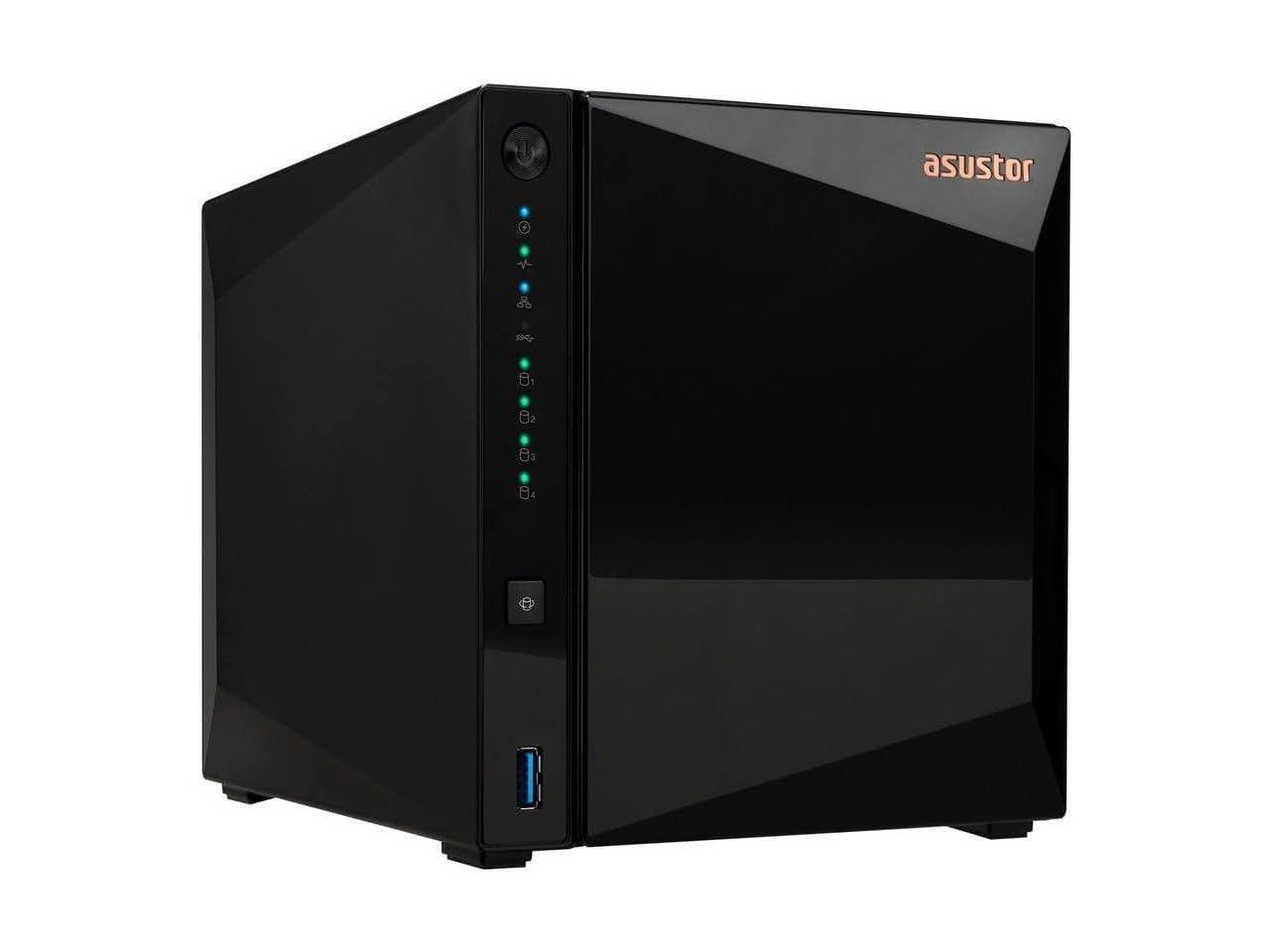Alt View 2. Asustor - Asustor AS3304T v2 Drivestor 4 Pro Gen2  4 Bay NAS, Quad-Core 1.7GHz CPU, 2.5GbE Port, 2GB DDR4 (Diskless).