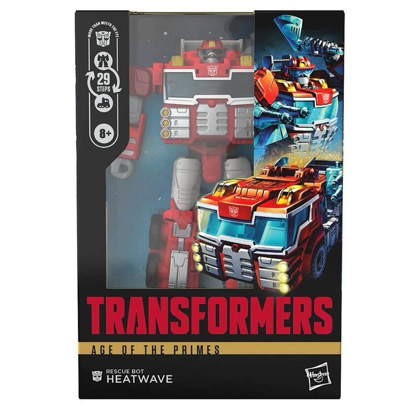 TRANSFORMERS  
AGE OF THE PRIMES  
RESCUE BOT  
HEATWAVE  

29 STEPS  
8+
